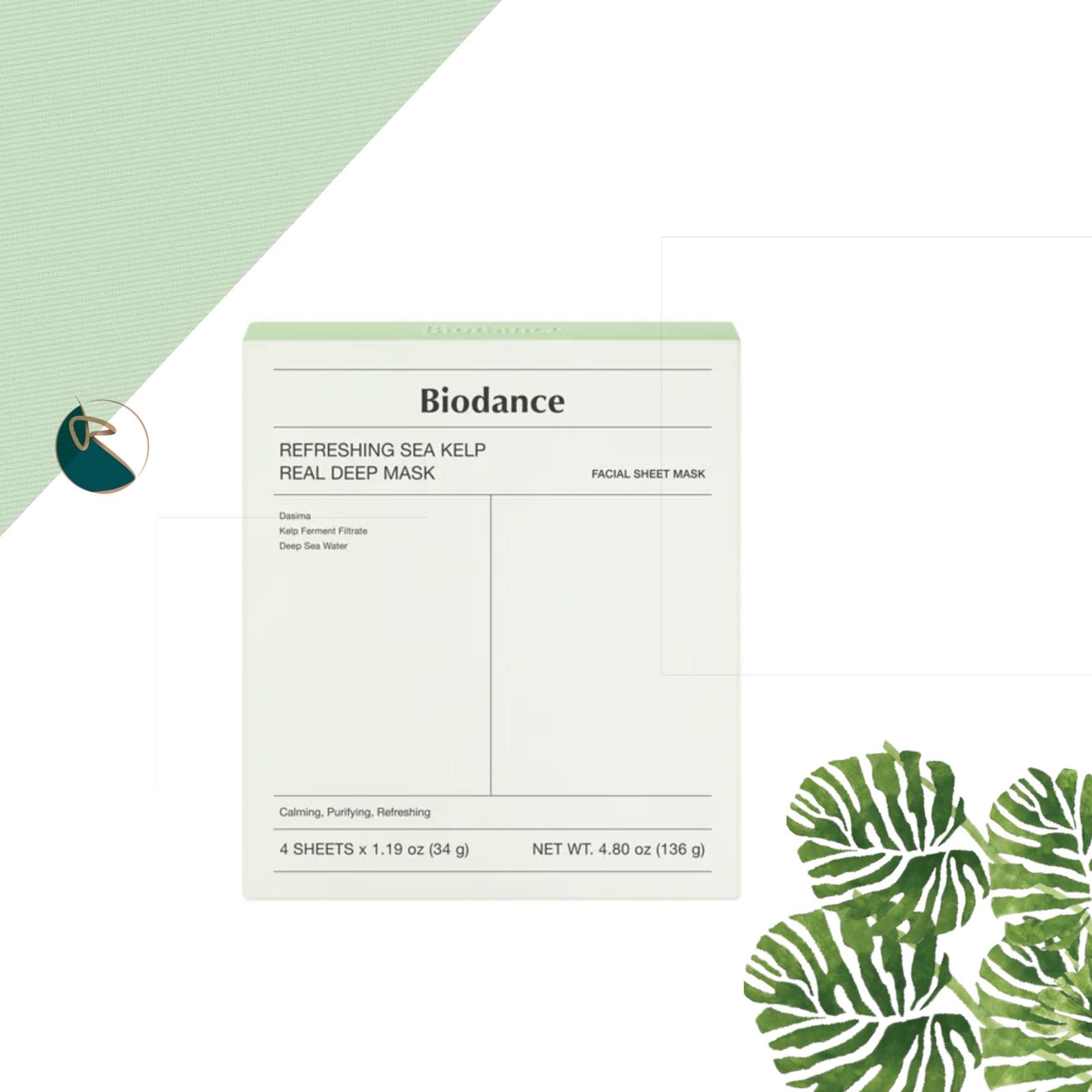 Biodance Refreshing Sea Kelp Real Deep Mask 4 Sheet 136g